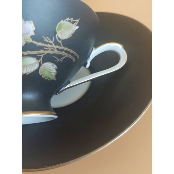 Royal Porzellan Bavaria KPM Trio Set Cup, Saucer and Breakfast Plate Black Matte - Picture 12 of 16
